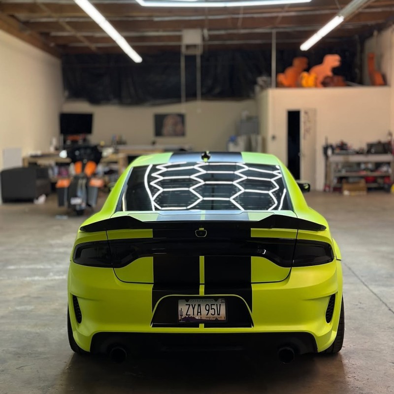 Ravoony Plus Ultimate Flat Fluorescence Yellow Car Vinyl Wrap
