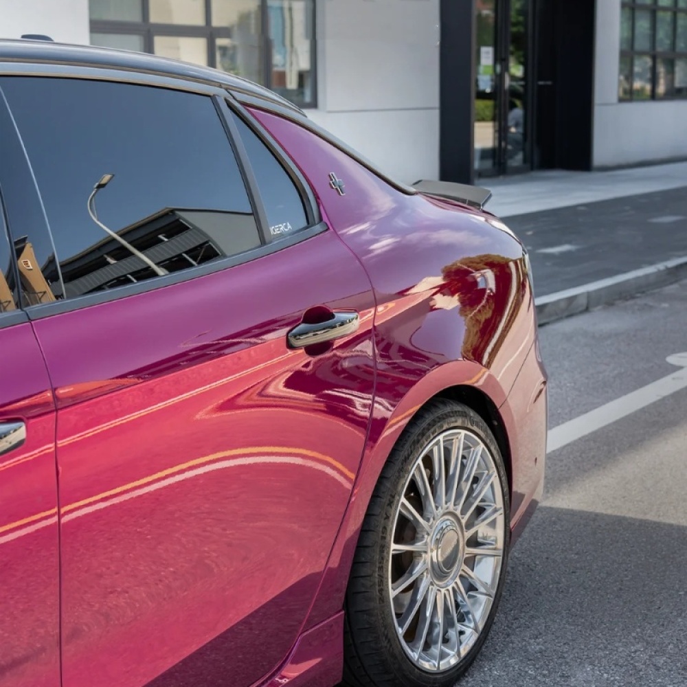 Ravoony Plus PET Gloss Glaze Pagoda Red Car Vinyl Wrap