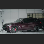 Ravoony Plus PET Gloss Glaze Black Red Vinyl Wrap