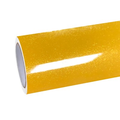 Ravoony Plus Gloss Sparkle Sunflower Yellow Vinyl Wrap 01