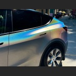 Ravoony Plus Ultra Gloss Iridescent Laser Silver Car Wrap