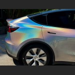 Ravoony Plus Ultra Gloss Iridescent Laser Silver Car Wrap