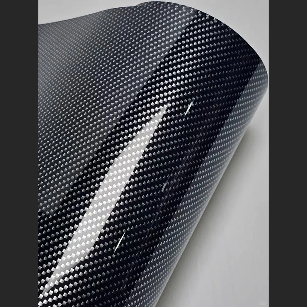 Ravoony Plus Glossy 3D Carbon Black Vinyl Wrap