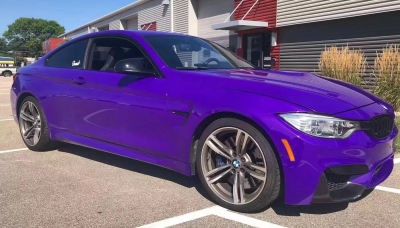 Ravoony Plus Glossy Explosion Purple Car Vinyl Wrap review Adriana E