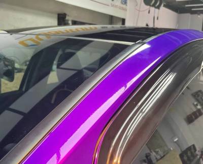 Ravoony Plus Glossy Explosion Purple Car Vinyl Wrap review Karl Martinez 01