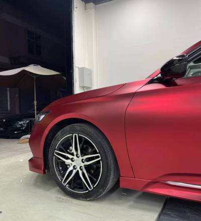 Ravoony Plus Matte Chrome Romanee Red Vinyl Car Wrap review Taylor 01