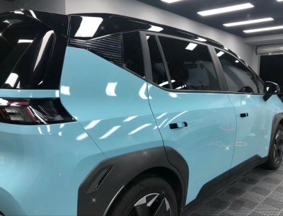 Ravoony Plus Glossy Crystal Light Blue Car Vinyl Wrap review Ramon Barraza 00