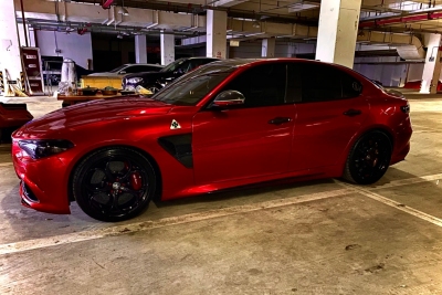 Ravoony Plus Gloss Metallic Vampire Red Vinyl Car Wrap review Christian Lira