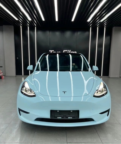 Ravoony Plus Glossy Crystal Glacier Blue Car Wrap review Laresia Fleming 00