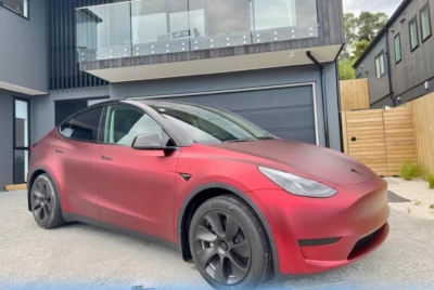 Ravoony Plus Matte Chrome Red Vinyl Car Wrap review Terren Simpson 00