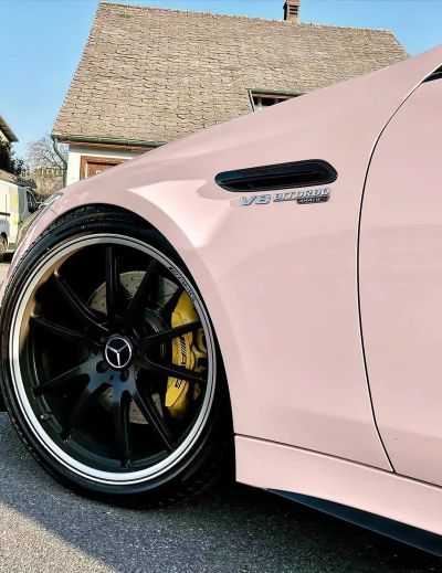 Ravoony Plus PET Glossy Baby Pink Car Vinyl Wrap review rula abuawad 02