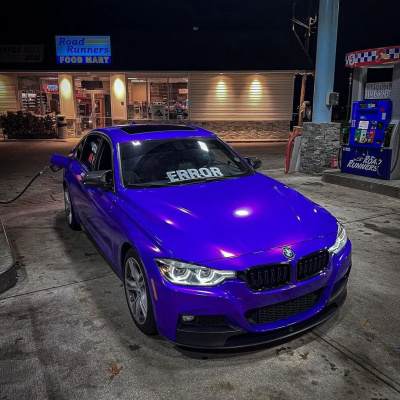 Ravoony Plus Glossy Explosion Purple Car Vinyl Wrap review Hunter Radychewsky 01
