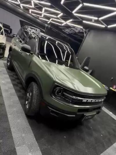 Ravoony Plus Ultimate Flat Khaki Green Car Wrap review Caine Flowers