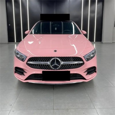 Ravoony Plus PET Gloss Crystal Peach Pink Car Vinyl Wrap review Steevy Barbet 01