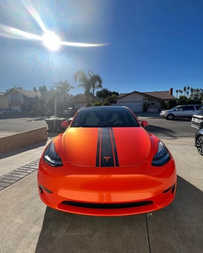 Ravoony Basic Glossy Metal Paint Orange Car Wrap review Sean Worlie 00