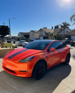Ravoony Basic Glossy Metal Paint Orange Car Wrap review Sean Worlie 02