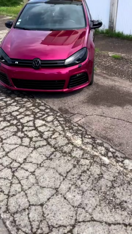 Ravoony Plus PET Glossy Metallic Rubellite Purple Vinyl Wrap review Kelsey Campos