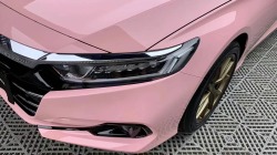Ravoony Plus PET Gloss Crystal Peach Pink Car Vinyl Wrap review Aaron Harris 04