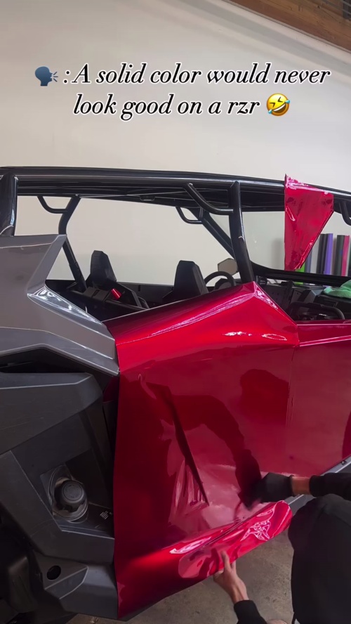 Ravoony Plus Gloss Liquid Ruby Red Vinyl Car Wrap review Simple wrap