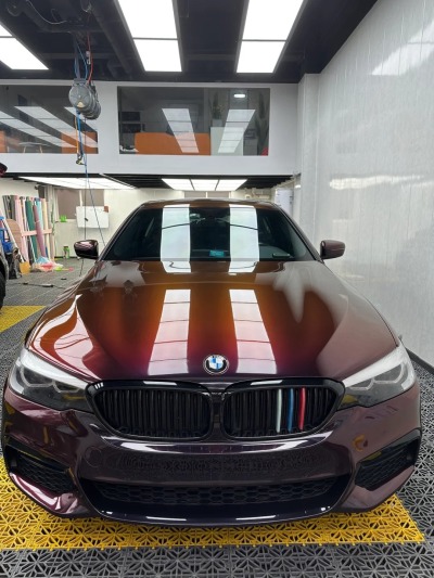 Ravoony Plus PET Gloss Color Shift Rainbow Drift Black Red Vinyl Wrap review Anton 00